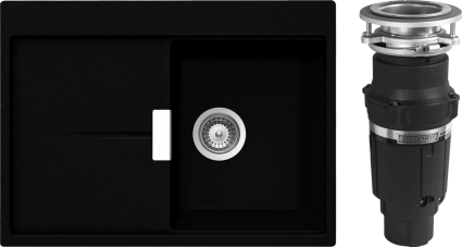 Комплект Мойка Schock Horizont 40D Small (D-100S) Cristadur пуро + Измельчитель Bone Crusher BC 610-AS