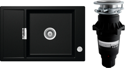 Комплект Мойка Schock Eton 60D Small Cristadur магма + Измельчитель Bone Crusher BC 810-SL Slim Line