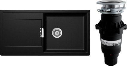 Комплект Мойка Schock Eton 60D Large Cristadur магма + Измельчитель Bone Crusher BC 810-SL Slim Line