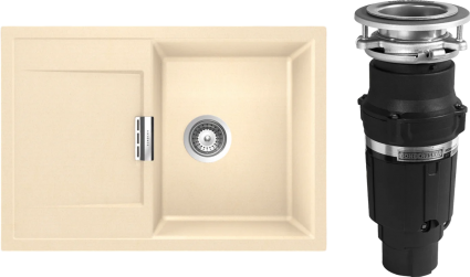 Комплект Мойка Schock Eton 45D Cristadur аворио + Измельчитель Bone Crusher BC 610-AS
