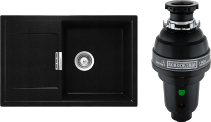Комплект Мойка Schock Eton 50D Cristadur пуро + Измельчитель Bone Crusher BC 1000-AS