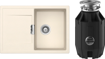 Комплект Мойка Schock Eton 45D Cristadur магнолия + Измельчитель Bone Crusher BC 910-AS