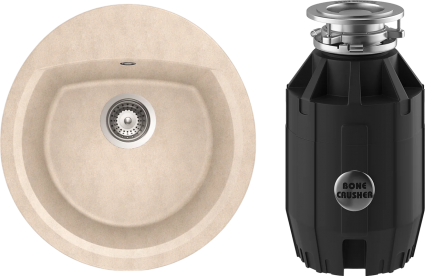 Комплект Мойка Schock Eclipse 45 Cristalite саббиа + Измельчитель Bone Crusher BC 910-AS