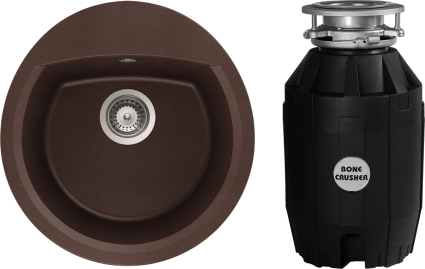 Комплект Мойка Schock Eclipse 45 Cristalite мокка + Измельчитель Bone Crusher BC 810-AS