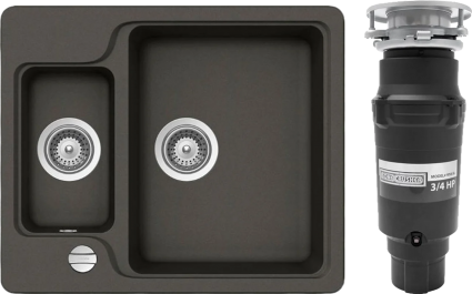 Комплект Мойка Schock Cambridge 60 Cristalite баварский камень + Измельчитель Bone Crusher BC 910-SL-Slim Line