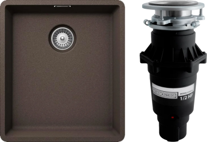 Комплект Мойка Schock Brooklyn 45 Cristalite мокка + Измельчитель Bone Crusher BC 810-SL Slim Line