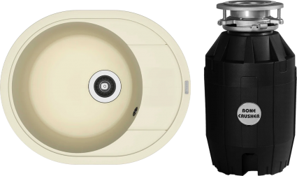 Комплект Мойка Florentina Родос 580 шампань + Измельчитель Bone Crusher BC 810-AS