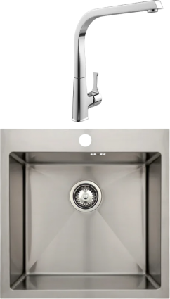 Комплект Мойка Seaman Eco Marino SMB-5151S + Смеситель MEGA Mega