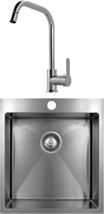 Комплект Мойка Seaman Eco Marino SMB-4550S + Смеситель MEGA City MG- ZRV104 хром