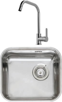 Комплект Мойка Reginox R18 4035 LUX OKG сталь + Смеситель MEGA City MG- ZRV104 хром