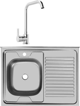 Комплект Мойка Ukinox Eco + Смеситель MEGA Ege MG-PL10 хром