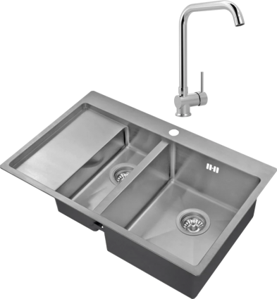 Комплект Мойка Zorg Inox R 5844 + Смеситель MEGA Ege MG-PL10 хром