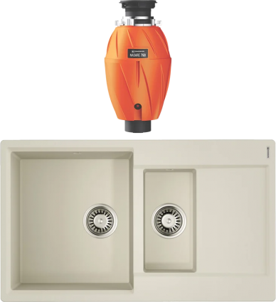 Комплект Мойка Omoikiri Daisen 86-2 пастила + Измельчитель Nagare 750