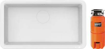 Комплект Мойка Omoikiri Tarento 83-WH белая + Измельчитель Nagare slim 900