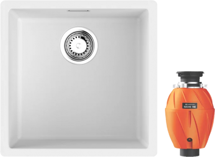 Комплект Мойка Omoikiri Yamakawa 45T-Integra-WH белый + Измельчитель Nagare 750