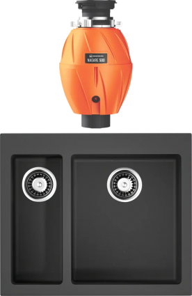 Комплект Мойка Omoikiri Bosen 59-2-BL черная + Измельчитель Nagare 500