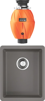 Комплект Мойка Omoikiri Kata 34-U-GR leningrad grey + Измельчитель Nagare 500