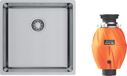 Комплект Мойка Omoikiri TADZAVA 44-U/I-IN ULTRA 15 нержавеющая сталь + Измельчитель Nagare 500