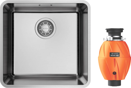 Комплект Мойка Omoikiri Omi 43-U/I Ultra-IN нержавеющая сталь + Измельчитель Nagare 500