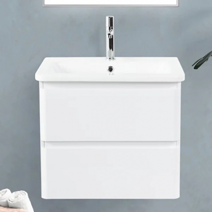 Тумба под раковину BelBagno Albano-Cer 60 подвесная, bianco lucido
