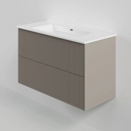 Тумба под раковину La Fenice TERRA Twin Cappuccino бежевая матовая 100 см