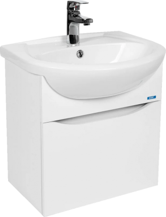 Тумба под раковину VIANT Рим 50 подвесная, белая, раковина Erica