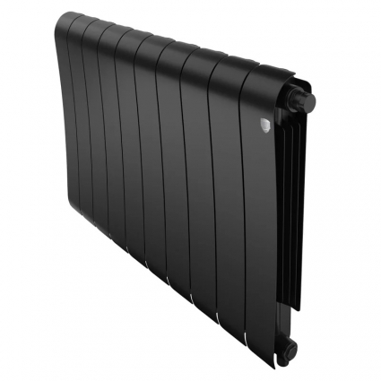 Радиатор биметаллический Royal Thermo Infinity 500 VR80 10 секций, нижнее подключение, noir sable