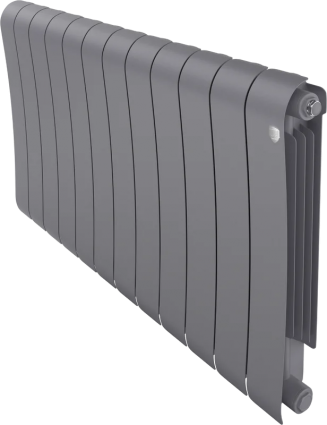 Радиатор биметаллический Royal Thermo Infinity 500 12 секций, silver satin