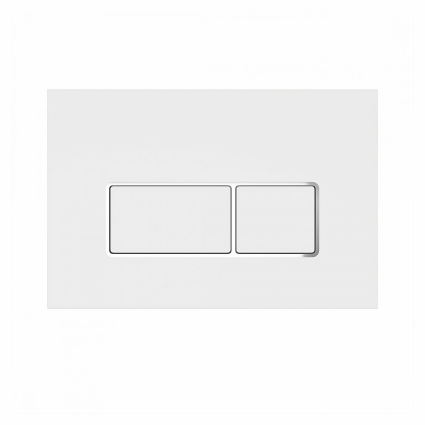 Кнопка смыва Lorne Rectangle белая, окантовка хром