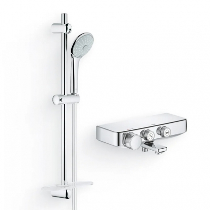 Душевой комплект Термостат Grohe Grohtherm SmartControl 34718000 для ванны с душем + Гарнитур Euphoria 110 Massage 27231001