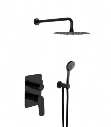 Душевой комплект Ramonsoler New Fly K5715021NM черный, С ВНУТРЕННЕЙ ЧАСТЬЮ