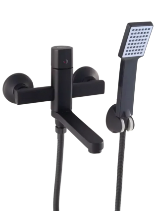 Смеситель для ванны с душем Potato 360BL P30360BL матовый черный