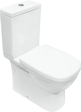 Унитаз-компакт напольный Sanita luxe Quadro Comfort с биде, с микролифтом, белый