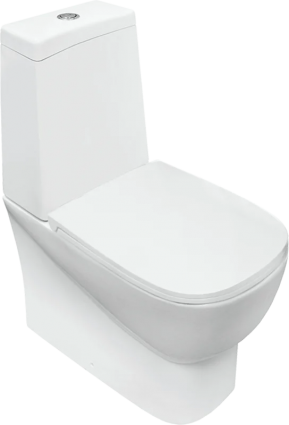 Унитаз-компакт напольный Sanita luxe Infinity RML Slim безободковый, с микролифтом, белый