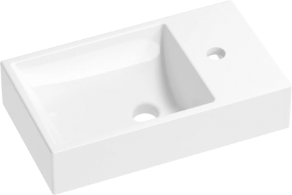 Раковина маленькая в туалет Wellsee WC Area 151803000 45, глянцевая белая