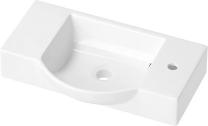 Раковина маленькая в туалет Wellsee WC Area 151809000 55, глянцевая белая