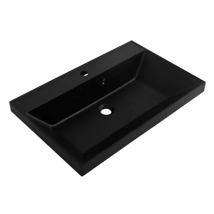 Мебельная раковина BelBagno BB700/450-LV-ART-AST-NERO черная матовая