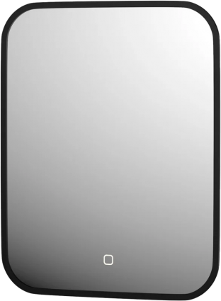 Зеркало Defesto Aura DF 2971S 40x50, с теплой подсветкой, сенсорный выключатель, черное