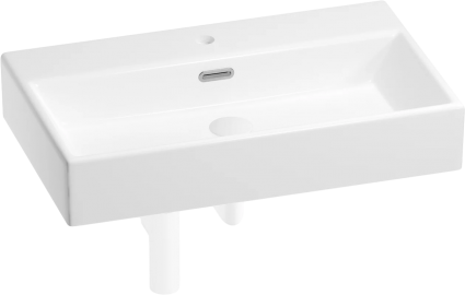 Накладная раковина Wellsee Graceful Pro 201001375, 70, с сифоном и донным клапаном, глянцевый белый, матовый белый
