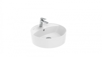 Накладная раковина Creavit Nice NC046-00CB00E-0000, белая глянцевая