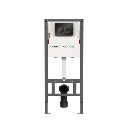 Система инсталляции для унитазов Ceramica Nova Balance CN121001MB, кнопка Circle матовый черный