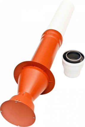 Дымоход Ariston 3318081 80/125 мм (высота: 1 м), красный