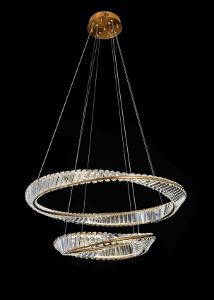 Люстра подвесная Alfa Light F4024-70 ?800+500 GD LED 100+100W