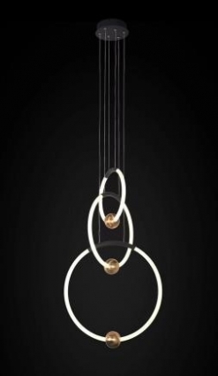 Люстра подвесная Alfa Light F4324-10 D30+D40+D50 black+bronze
