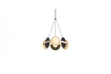 Люстра подвесная Alfa Light F3924-13 black+wh ite 6/30W6/30W D60*H12 0