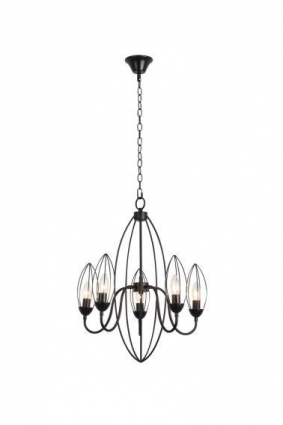 Люстра подвесная Alfa Light F3524-01 Black E14*5