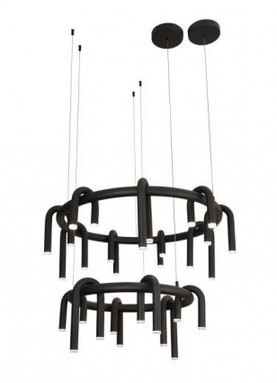 Люстра подвесная Alfa Light F4324-30 D80+D60 black