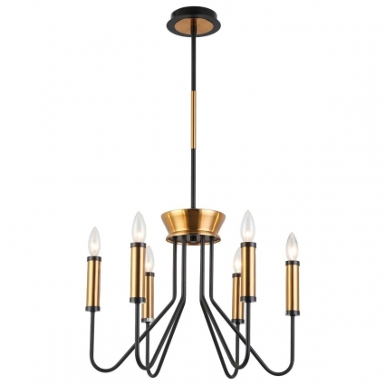 Люстра подвесная Alfa Light F1124-20 D650*H610 BK+GD