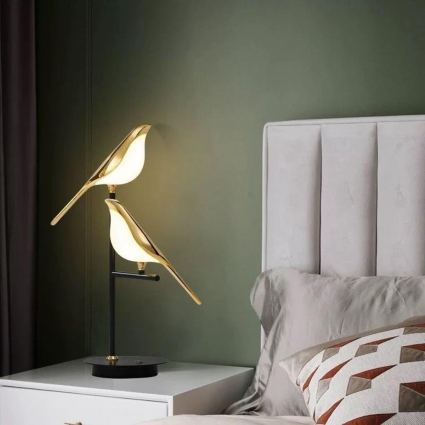 Настольная лампа Alfa Light F3824-10 BK+GD LED 3000K