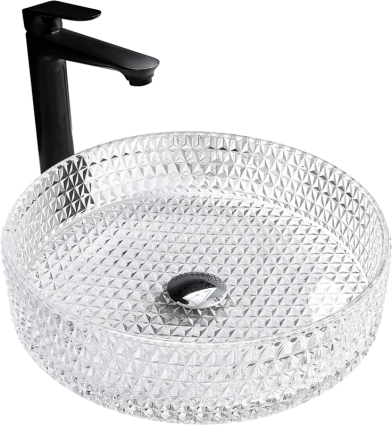 Накладная раковина Abber Glas AK2301, прозрачная